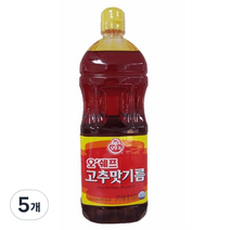 오쉐프 고추맛기름, 5개, 1.5L