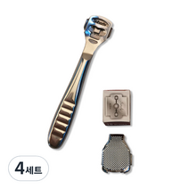 모모리빙 굳은살 제거 스덴 각질제거기 + 풋파일 + 교체용칼날 10p 세트, 4세트