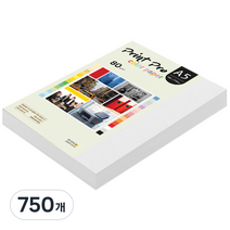 종이문화 프린트 프로 칼라 복사용지 No 30 스노우화이트 80g, A5, 750개