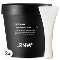 알엔더블유 리파이닝 블랙마스크 숯 모공팩, 1개, 3개