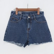 큐니걸스 여성용 미첼 컷팅 데님 숏팬츠
