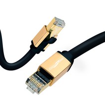 애니포트플러스 CAT.8 S-FTP 40기가비트 초고속 랜케이블 AP-SFTP801 1M(B)PLUS, 1개, 블랙