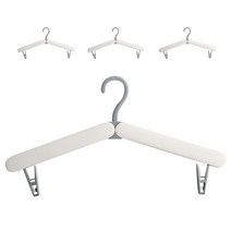 휴대용 접이식 집게 옷걸이, 그레이, 4개입
