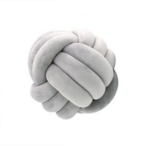 뷰넷 라운드 꼬임 매듭 쿠션, 연그레이