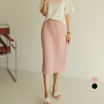 쿨쿠 여성용 플리츠 밴딩 스커트