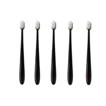 더벨라 초극세사 소프트 미세모 라운딩 칫솔 블랙 D310322, 1개입, 5개