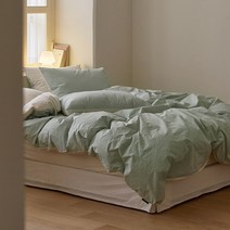 마틸라 도즈 60수 고밀도순면 이불커버, 민트크림