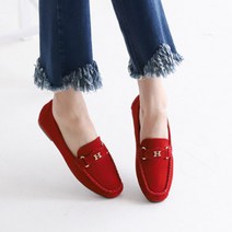 플랙슈 여성용 발등H 스티치 드라이빙 로퍼 1cm