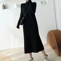 MA 가을 목폴라 니트 골지 원피스