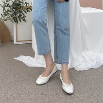 데이지 리본 플랫 슈즈