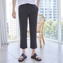 플레이즈 남성용 스트링밴딩 링클프리 테이퍼드핏 슬랙스