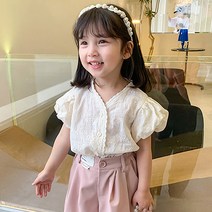 꼰띠키즈 여아용 허니 프릴 남방
