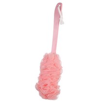 퀵살림 바디샤워 거품 롱핸들 샤워볼 핸디형 목욕솔, 분홍, 1개