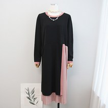 이얀 언발 플리츠 겨울 정장 원피스 임부복