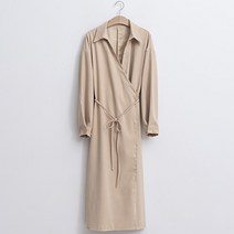 피핀 여성용 카라 스트링 랩 원피스 38100