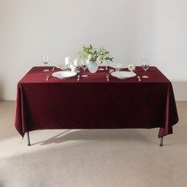 대성섬유 벨벳 루핑 테이블보, 와인, 특대(330 x 150 cm)