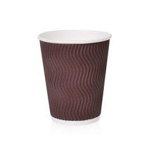 칼라컵 3중 단열 웨이브 종이컵 브라운 360ml x 250p, 1개