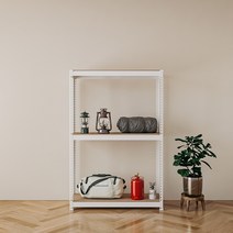 스피드랙 조립식 철제 앵글 선반 3단, 화이트