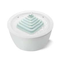 워너비펫 저소음 도자기 피라미드 고양이 정수기, 화이트 + 민트