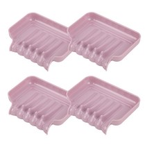 새드리 모던 물 잘 빠지는 비누받침, 핑크, 4개