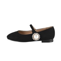 슈하이 진주장식 포인트 메리제인 플랫로퍼 L1001