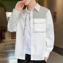 남성용 마켓A 레터링 포켓 포인트 셔츠 G70