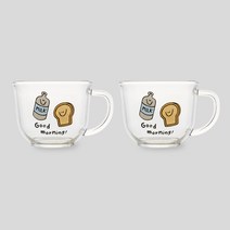 프랜들리 시리얼 머그컵 500ml, 굿모닝, 2개