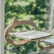 세븐펫 고양이 원목 윈도우 테라스 해먹, GRAY