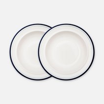 쓰임 레트로 라인 찬기 중, 딥블루, 2개