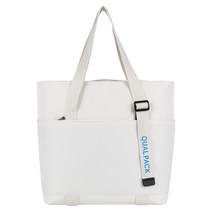 퀄팩 토트 앤 숄더 베이직 쿨러백 QA02L, 아이보리