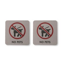 해피툴 인테리어 부착형 안내 표지판 2p, 1세트, 애완동물 출입금지