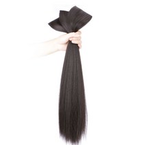 뿌이뿌이가발 붙임머리 부분 생머리 피스가발 50cm, 다크브라운, 3개