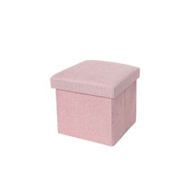 마켓A 접이식 수납 의자 보관함 S, 핑크, 1개
