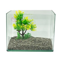 로라펫 자연 가습기 어항 + 인조수초 + 컬러스톤 세트, 흑사(컬러스톤), 랜덤발송(인조수초)