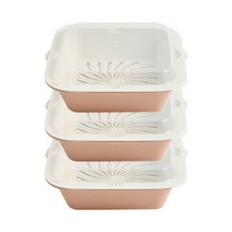 이지앤프리 만능 채반 찜용기 1.5L, 오트밀, 3개