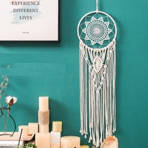 드림캐쳐 무드등 마크라메 월행잉 벽장식소품, 꽃별마크라메