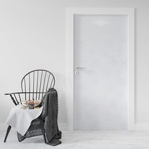 현관문 방문 시트지 2p, 61 모던 플라워 실버(SM9158-17)