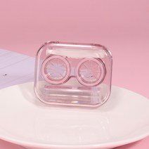 FTSY 휴대용 렌즈 케이스, 벚꽃가루, 1개