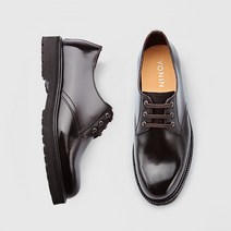 보닌 천연 소가죽 모노 3홀 초경량 워커창 더비 구두 IN5