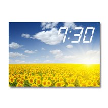 홈마인 캔버스 프린팅 액자 시리즈 LED 시계 해바라기 풍경 A3, 8