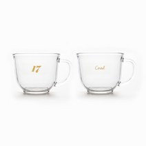쓰임 골드 시리얼 머그컵 500ml x 2종 세트, 17 타이포, 1세트