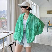 앤드스타일 여성용 라인셔링 후드 바람막이 점퍼 260509