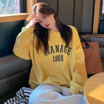 영바영 여성용 루즈핏 데일리 맨투맨