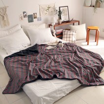 까사베르데 리벨 타탄체크 극세사 담요