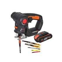 WORX ORANGE 20V 충전 직쏘 직소 베어툴 WX550.9 + 2.0Ah 배터리 WA3551, 1세트