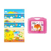노랑병아리 스케치북 5p + 모나미 모니주 가방파스 18색 문구세트, 랜덤발송(스케치북), 여(크레파스), 1세트
