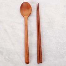 100SU 옻칠 나무 수저세트 기본형, 숟가락 + 젓가락