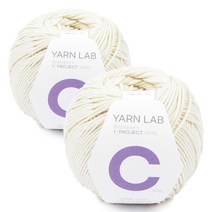 브랜드얀 얀랩C 뜨개실 2p, 02 아이보리, 125m