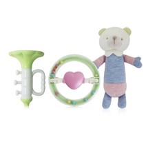 Greenlife 유아용 옥수수 딸랑이 인형 19 RA TYPE 3종 세트, 혼합색상