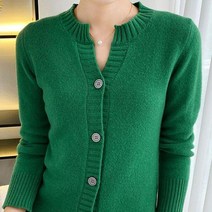 솔레일 여성용 라운드넥 멀티 버튼 가디건